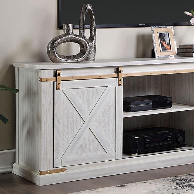 Furniture of America Borrego TV Stand, Antique White