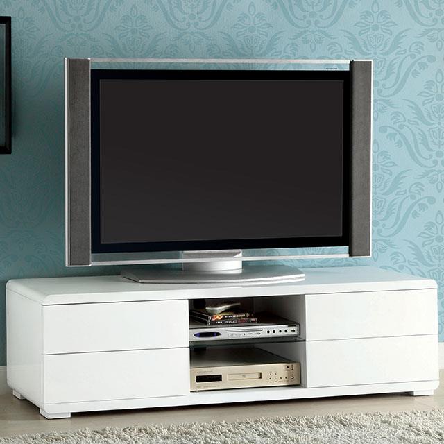 Furniture of America Cerro 59" TV Console, White