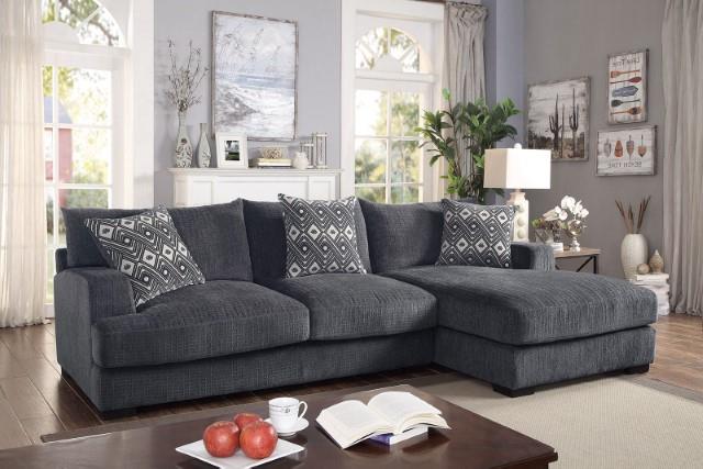 Furniture of America Kaylee L-Shaped Sectional, Right Chaise