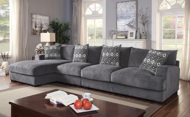 Furniture of America Kaylee Large L-Shaped Sectional, Right Chaise