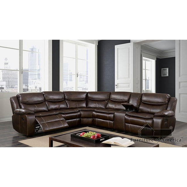 Furniture of America Pollux Sectional, Brown