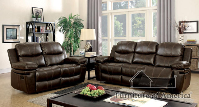 Furniture of America Listowel Sofa + Loveseat + Chair
