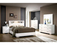Furniture of America Malte Nightstand w/ USB, White