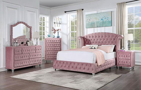 Furniture of America Zohar Full Bed, Pink