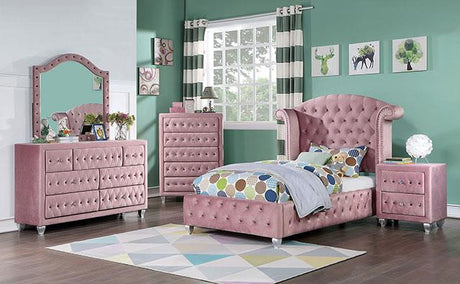 Furniture of America Zohar Twin Bed, Pink
