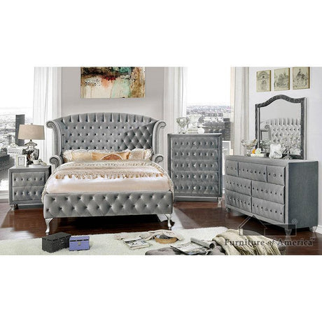 Furniture of America Alzire Mirror, Gray