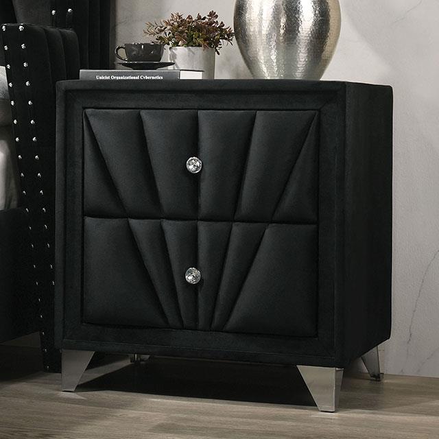 Furniture of America Carissa Nightstand, Black