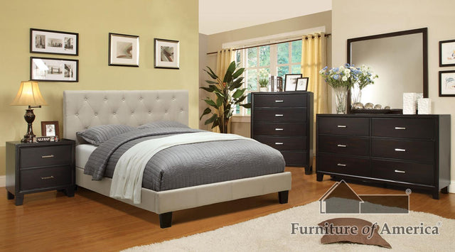 Furniture of America Leeroy Twin Bed, Ivory