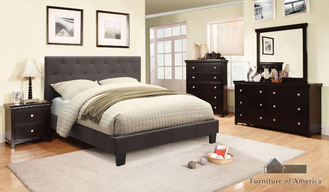 Furniture of America Leeroy Cal.King Bed, Gray