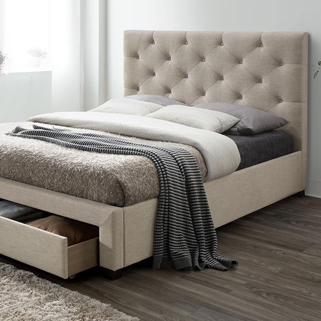 Furniture of America Sybella Full Bed, Beige