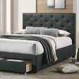 Furniture of America Sybella E.King Bed, Dark Gray