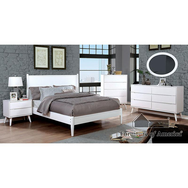 Furniture of America Lennart II Nightstand, White