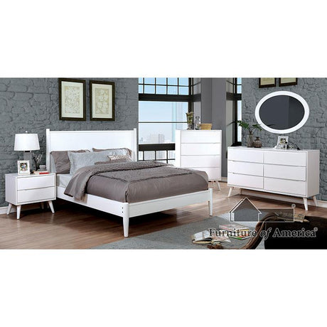 Furniture of America Lennart II Queen Bed, White
