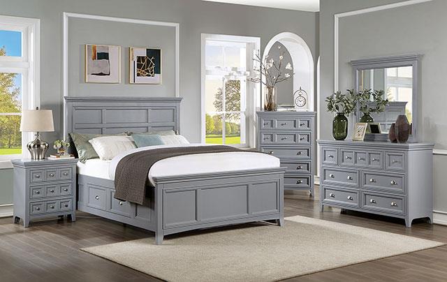Furniture of America Castlile Queen Bed, Gray