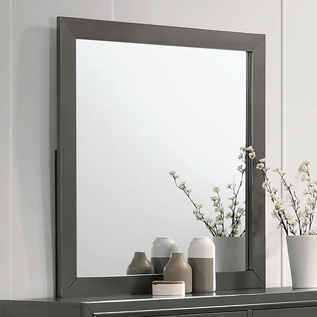 Furniture of America Alison Mirror, Dark Walnut
