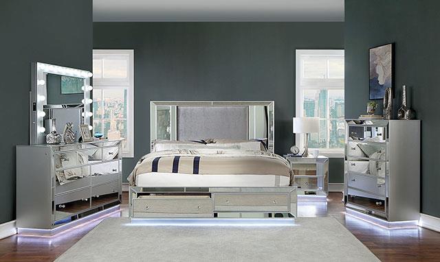 Furniture of America Belladonna 5 Pc. Queen Bedroom Set w/ 2NS