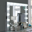 Furniture of America Belladonna Mirror w/ USB, Power, Light, Silver