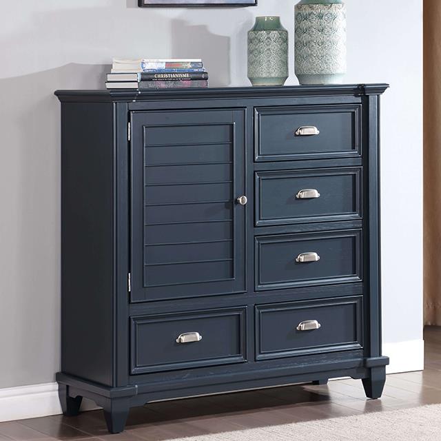 Furniture of America Manzanillo Armoire, Slate Blue