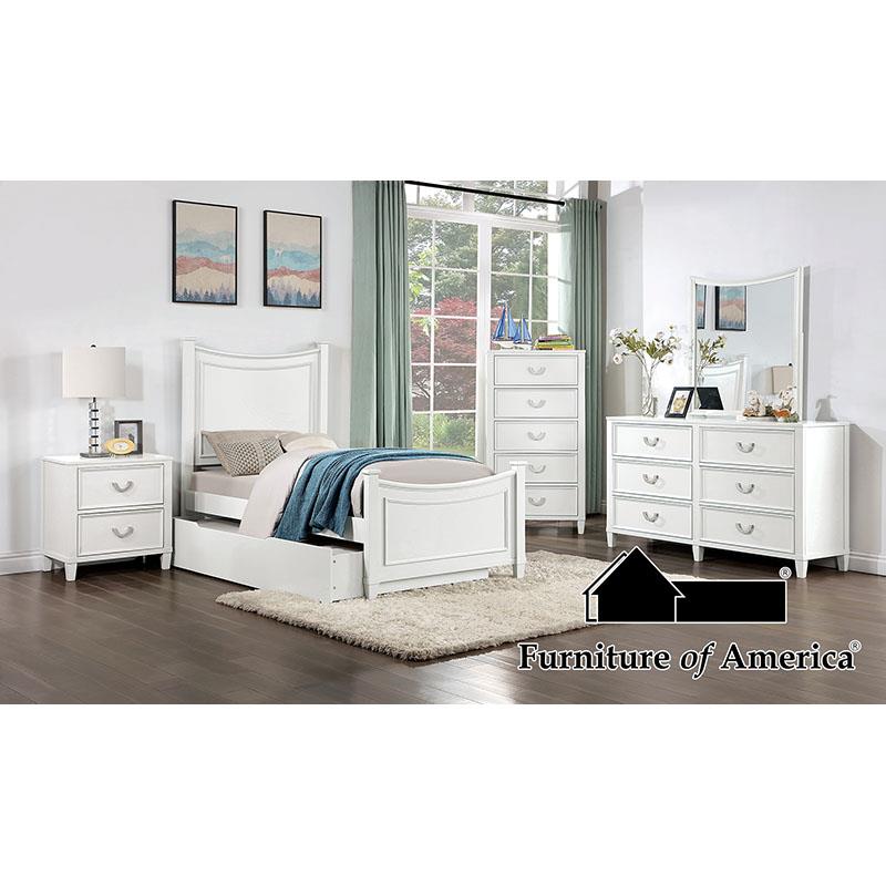 Furniture of America Lycoris Full Bed, White