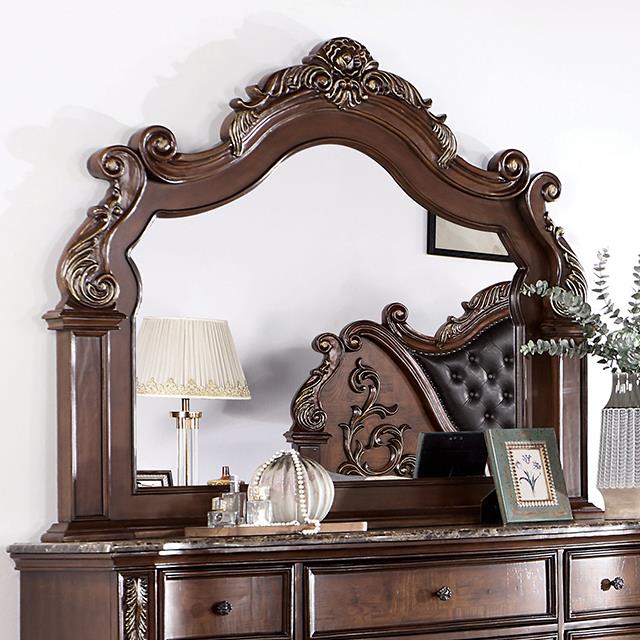 Furniture of America Esparanza Mirror, Brown Cherry