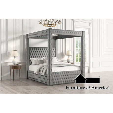 Furniture of America Etherea Queen Bed, Gray