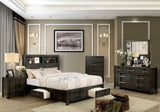 Karla E.King Bed, Gray