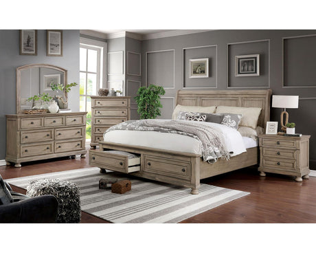 Furniture of America Willa Nightstand w/ USB, Gray