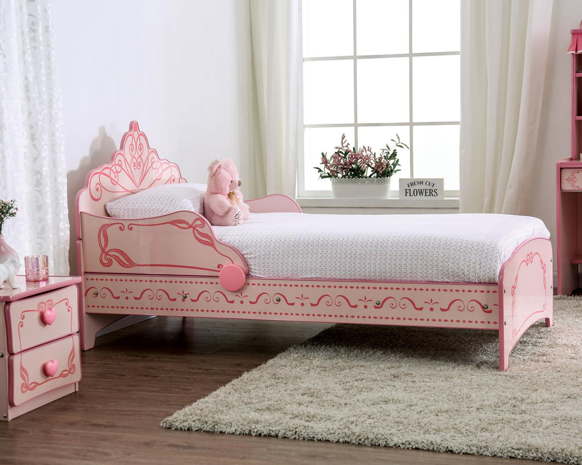 Furniture of America Princess Crown Single Bed Twin Bed
