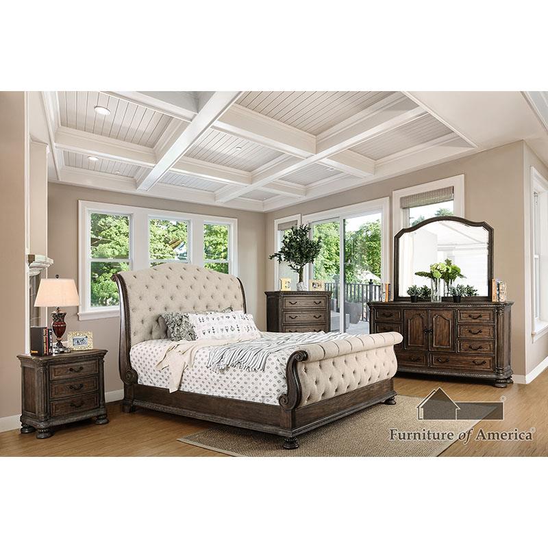 Furniture of America Lysandra 5 Pc. Queen Bedroom Set w/ 2NS