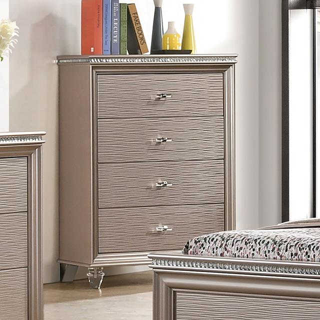 Furniture of America Allie Chest, Rose Gold