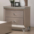 Furniture of America Allie Nightstand, Rose Gold
