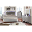 Furniture of America Brachium Nightstand, Silver