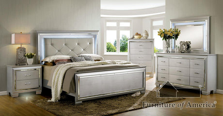 Furniture of America Bellanova E.King, Silver