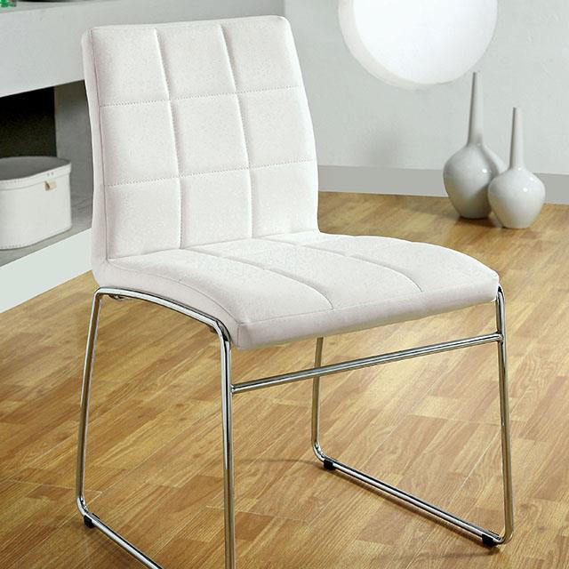 Furniture of America Oahu Side Chair, White (2/CTN)