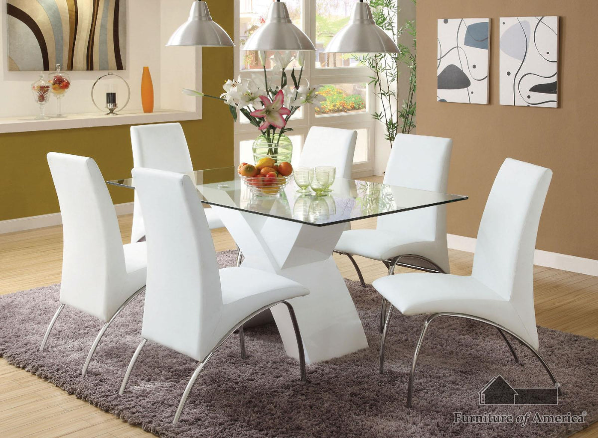 Furniture of America Wailoa 7 Pc. Dining Table Set