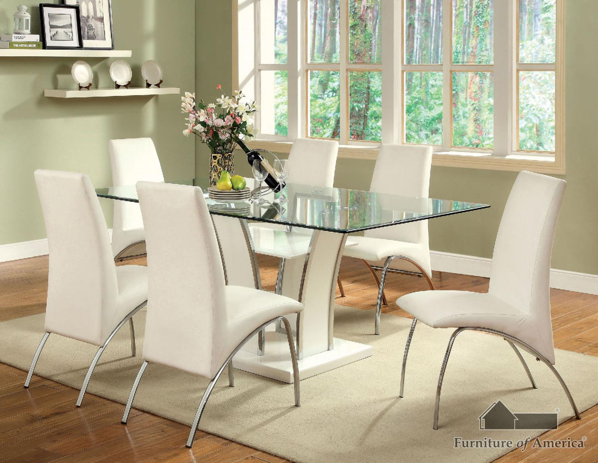 Furniture of America Glenview 7 Pc. Dining Table Set