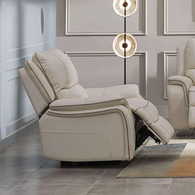 Furniture of America Henricus Glider Recliner, Beige