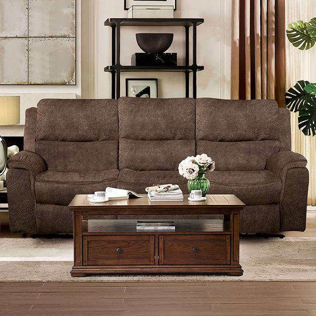 Furniture of America Henricus Sofa, Dark Brown