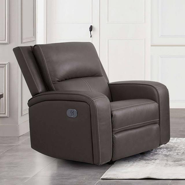 Furniture of America Vasilios Power Recliner, Gray
