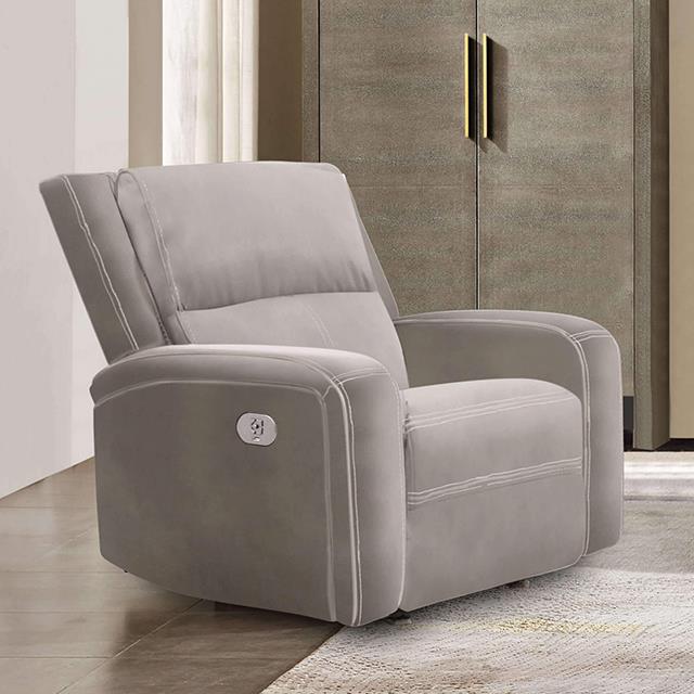 Furniture of America Vasilios Power Recliner, Taupe