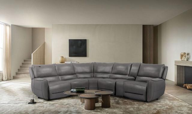 Furniture of America Hestia Power Sectional, Gray