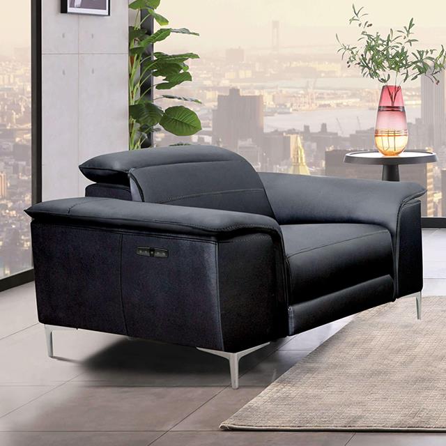 Furniture of America Ascona Power Recliner, Black