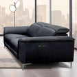 Furniture of America Ascona Power Loveseat, Black