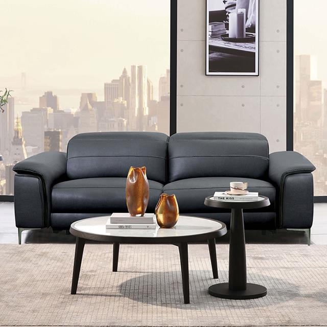 Furniture of America Ascona Power Sofa, Black