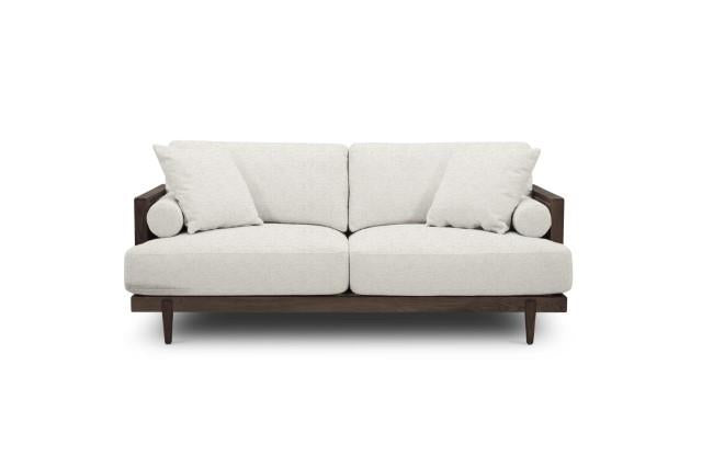 Furniture of America CM9982 Loveseat, Beige/Walnut