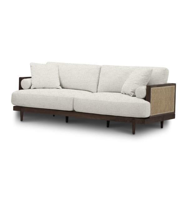 Furniture of America CM9982 Sofa, Beige/Walnut