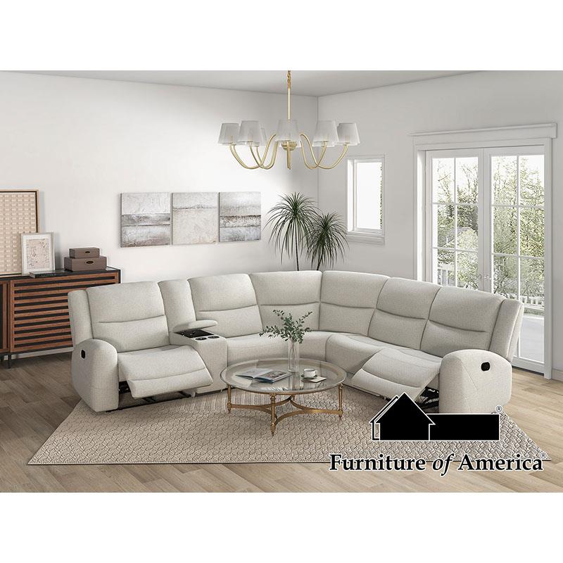 Furniture of America Giraldus Sectional, Beige