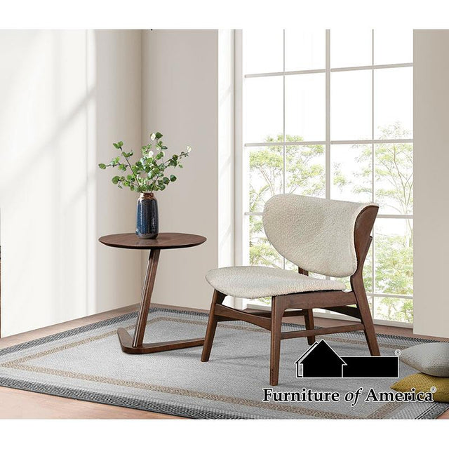 Furniture of America Vardo Side Table, Walnut