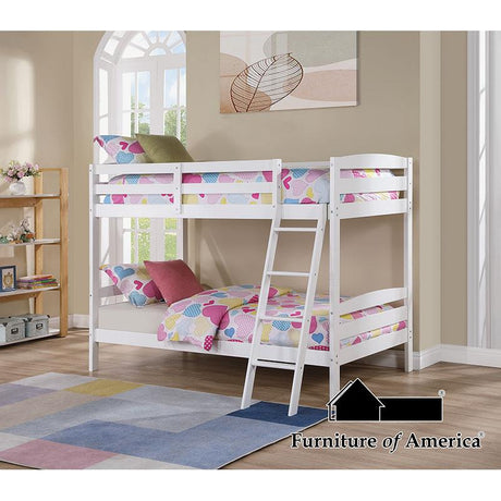 Furniture of America Candice Twin/Twin Bunk Bed, White