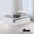 Furniture of America Clemens Twin Captain Bed, White